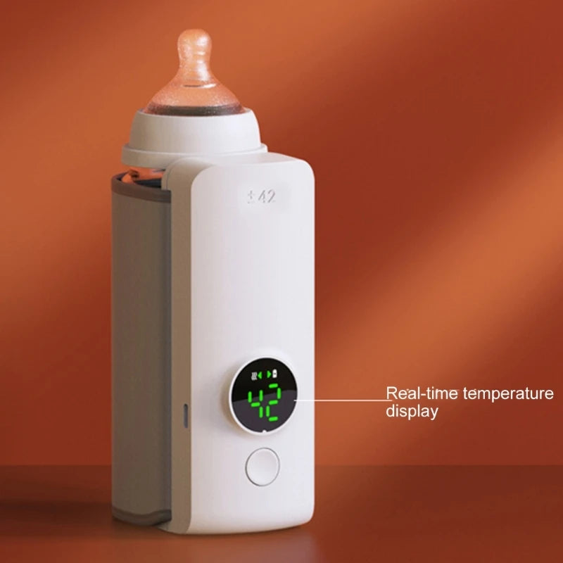 Cordless Portable Baby Bottle Warmer Convenient Travel Essential for Parents QX2D