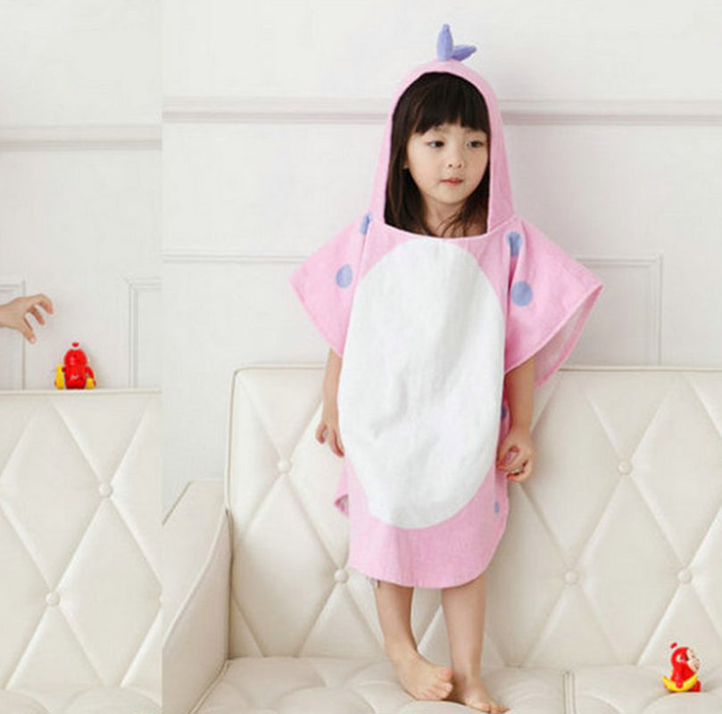 Cotton Hooded Baby Bath Cape Cape